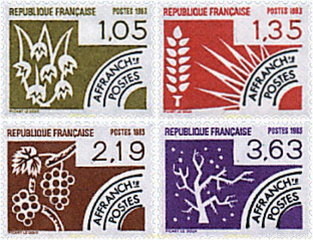 Sellos: 36328 MNH FRANCIA 1983 LAS CUATRO ESTACIONES