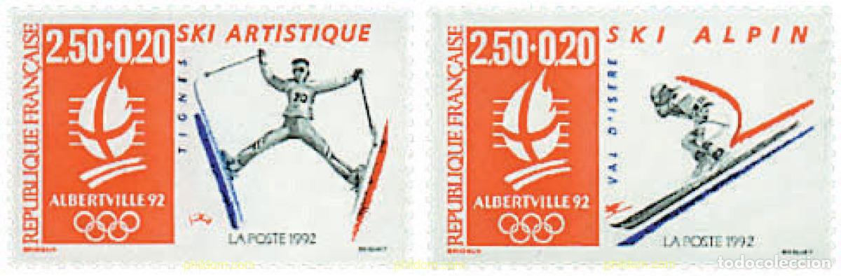 Sellos: 70764 MNH FRANCIA 1991 16 JUEGOS OLIMPICOS INVIERNO ALBERTVILLE 1992