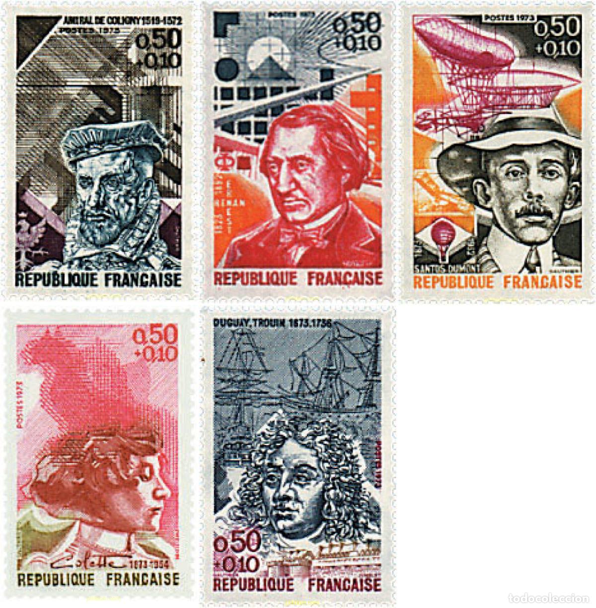 Sellos: 98902 MNH FRANCIA 1973 PERSONAJES CELEBRES