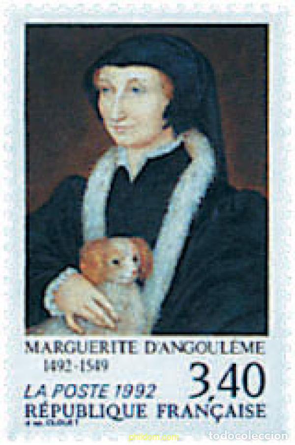 Sellos: 49312 MNH FRANCIA 1992 500 ANIVERSARIO DEL NACIMIENTO DE MARGARITA DE ANGOULEME