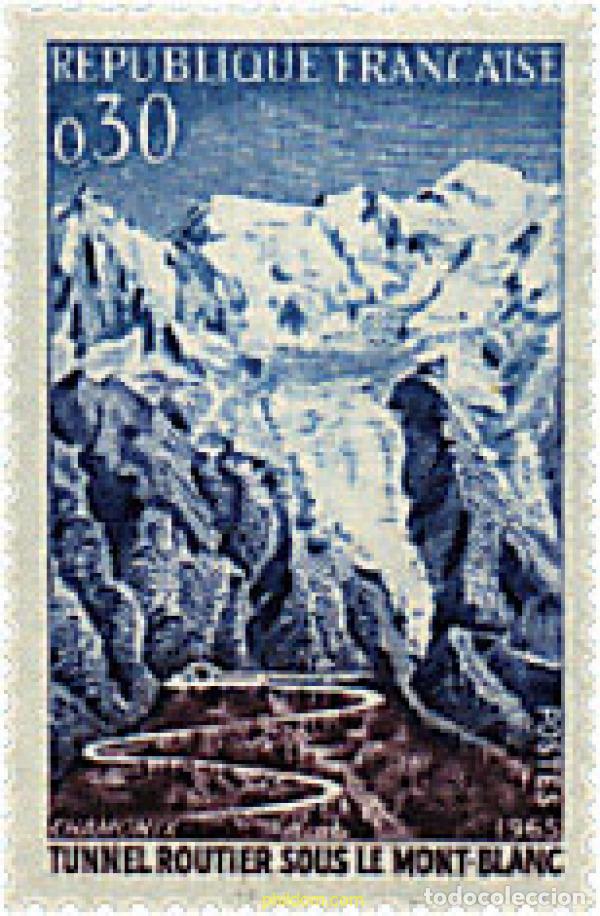 Sellos: 65597 MNH FRANCIA 1965 INAUGURACION DEL TUNEL DEL MONT BLANC