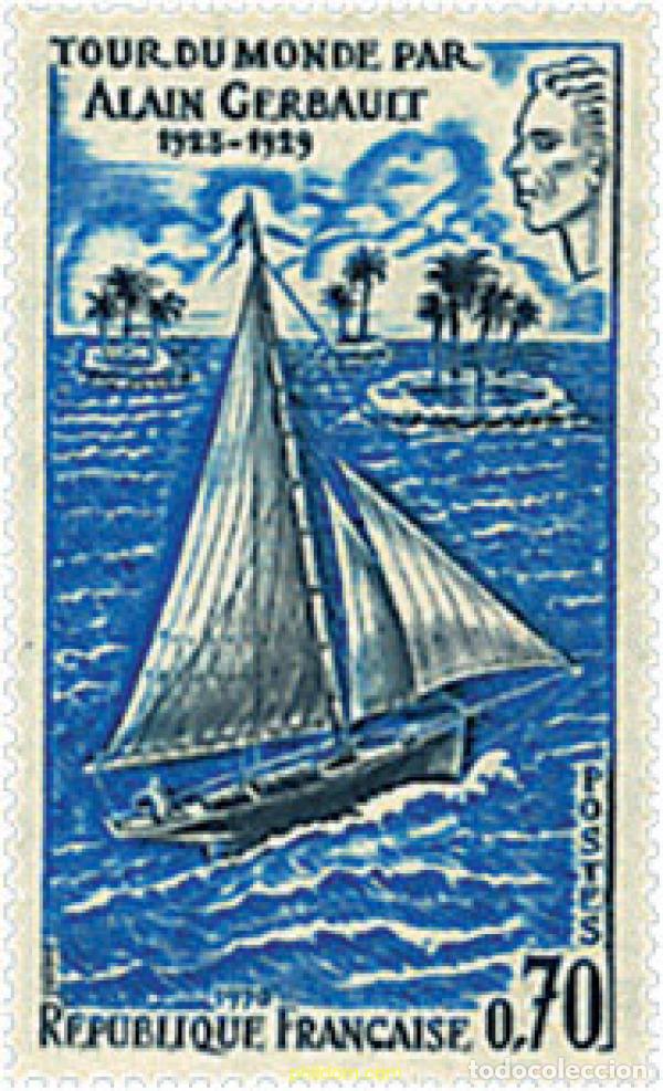 Sellos: 65617 MNH FRANCIA 1970 VUELTA AL MUNDO EN VELERO