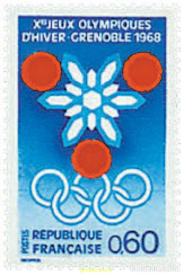 Briefmarken: 353255 HINGED FRANCIA 1967 10 JUEGOS OLIMPICOS INVIERNO GRENOBLE 1968