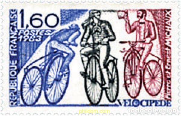 Sellos: 65795 MNH FRANCIA 1983 PIONEROS DEL CICLISMO