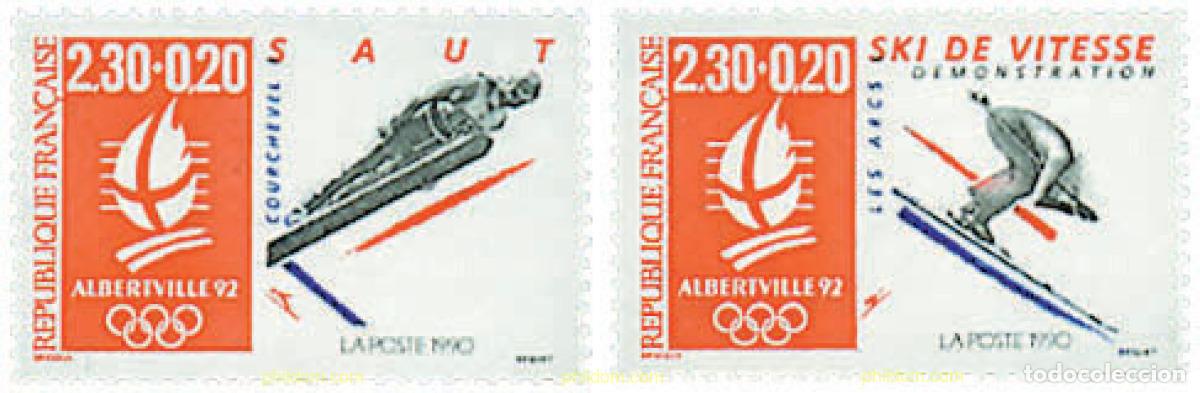 Sellos: 70758 MNH FRANCIA 1990 16 JUEGOS OLIMPICOS INVIERNO ALBERTVILLE 1992
