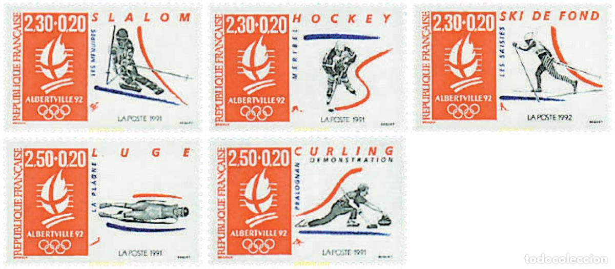 Sellos: 70759 MNH FRANCIA 1991 16 JUEGOS OLIMPICOS INVIERNO ALBERTVILLE 1992