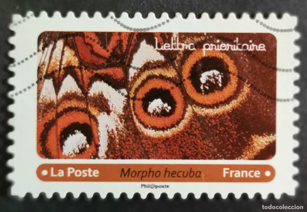 Sellos: Sello Francia 2020, Alas mariposa: Morpho del atardecer (Morpho he, Sin Valor Facial Michel: FR 7512