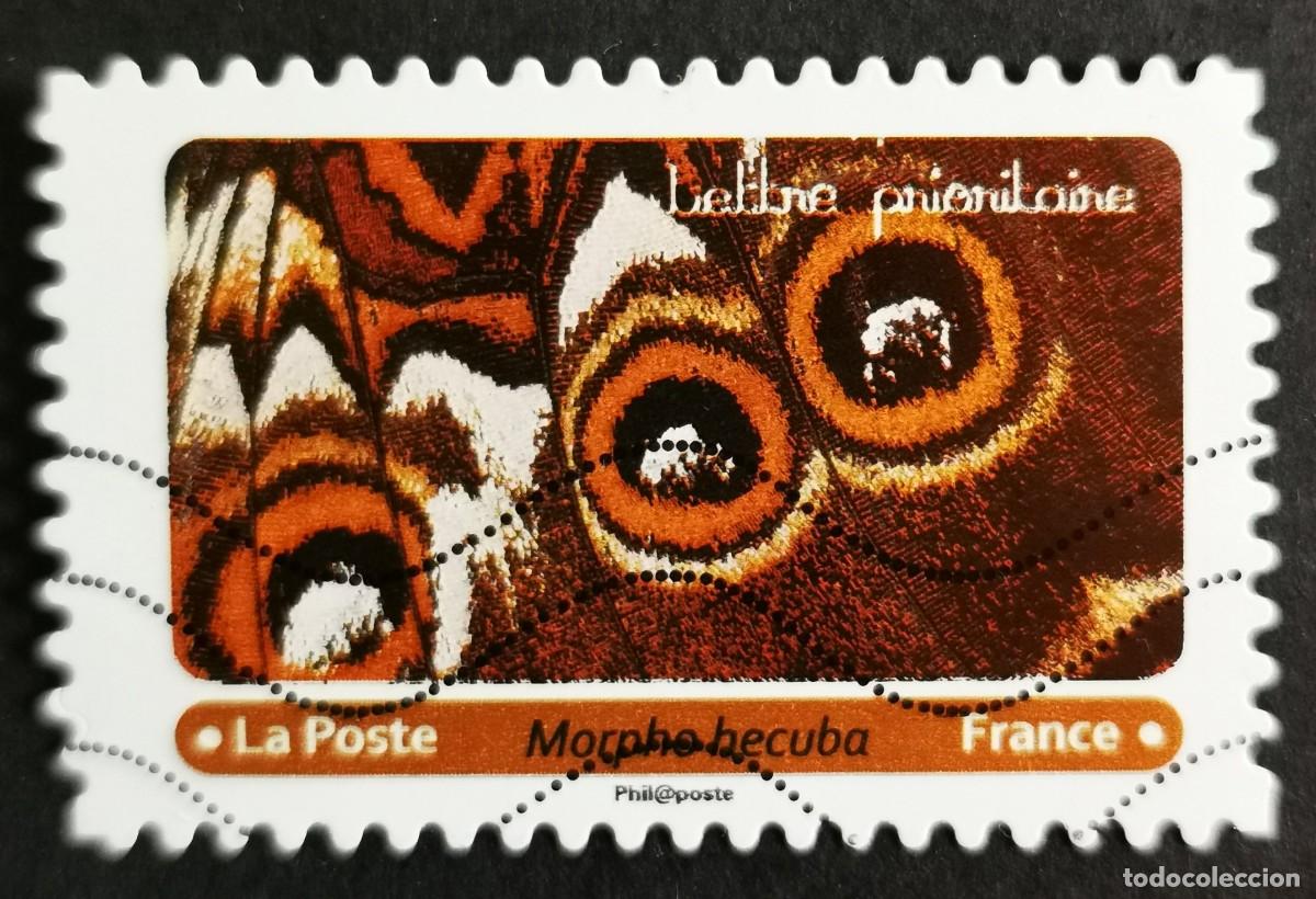 Sellos: Sello Francia 2020, Alas mariposa: Morpho del atardecer (Morpho he, Sin Valor Facial Michel: FR 7512