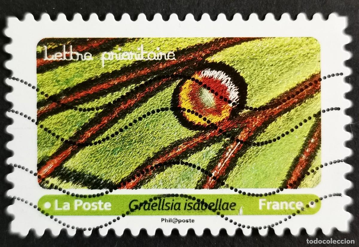 Sellos: Sello Francia 2020, Alas mariposa: Polilla Luna Espa&ntilde;ola (Graellsi, Sin Valor Facial Michel: FR 7518