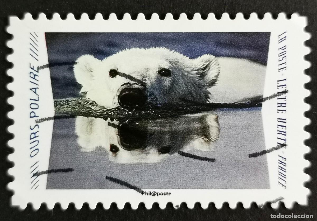 Sellos: Sello Francia 2020, Animales reflejos: Oso polar (Ursus maritimus), Sin Valor Facial Michel: FR 7533