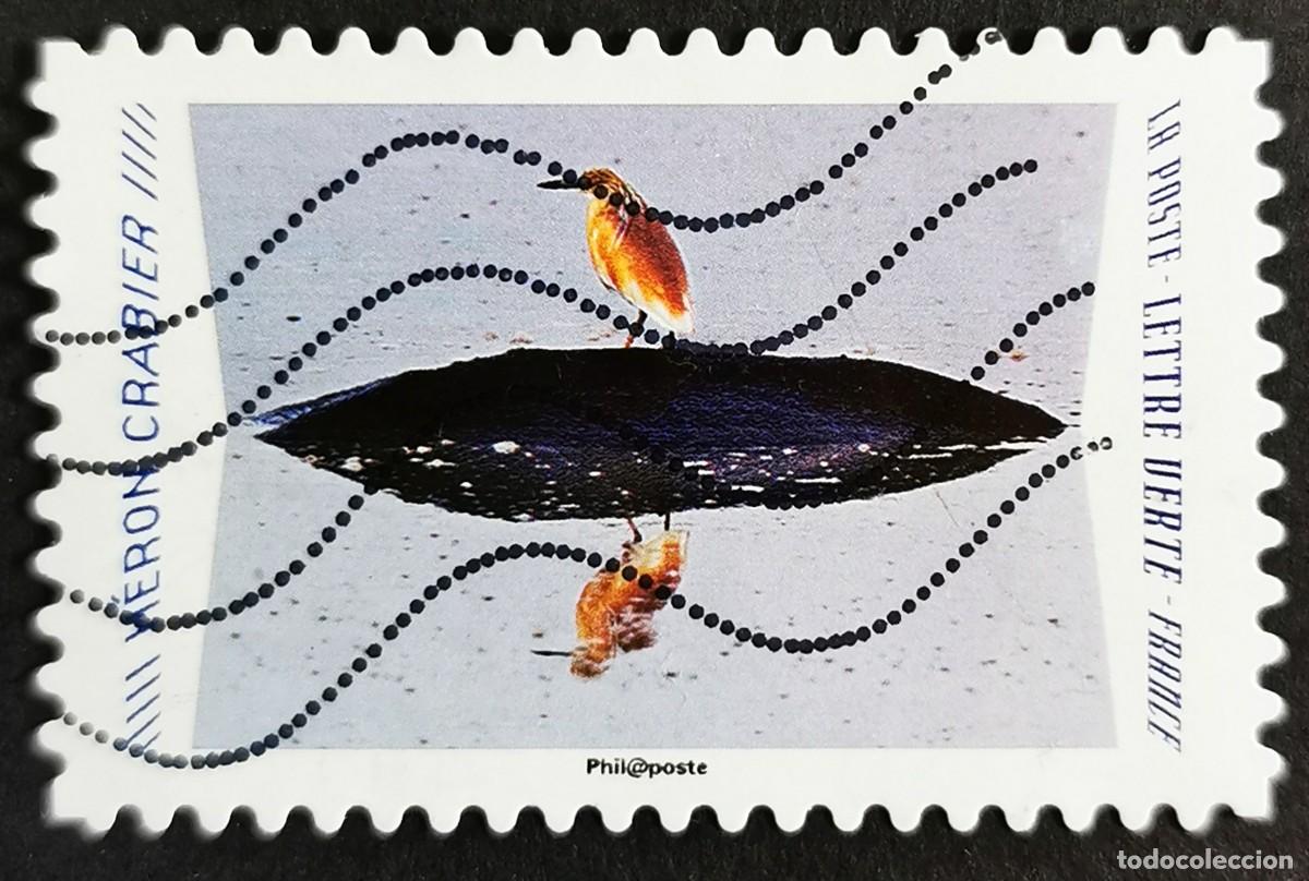 Sellos: Sello Francia 2020, Animales reflejos:Garza cangrejera (Ardeola rl, Sin Valor Facial Michel: FR 7538
