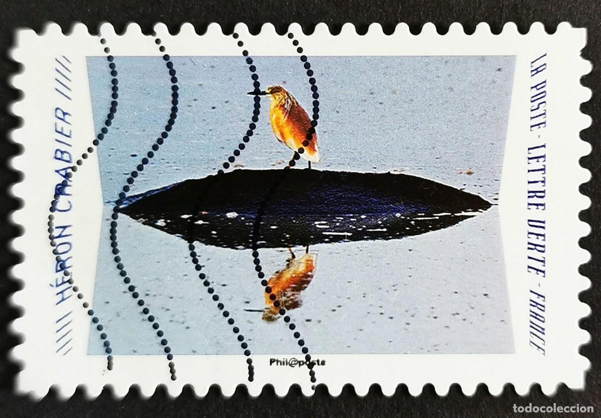 Sellos: Sello Francia 2020, Animales reflejos:Garza cangrejera (Ardeola rl, Sin Valor Facial Michel: FR 7538