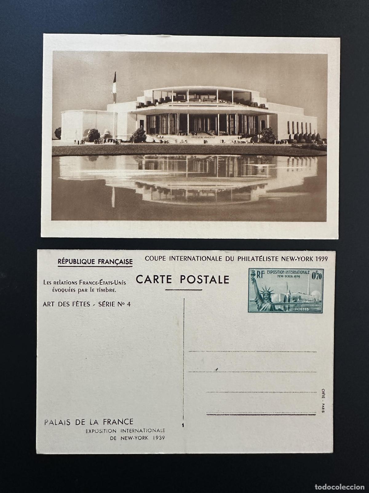 Sellos: Francia 1939 YT 426-CP1 Exposici&oacute;n Internacional Completa Estatua de la Libertad Nueva York