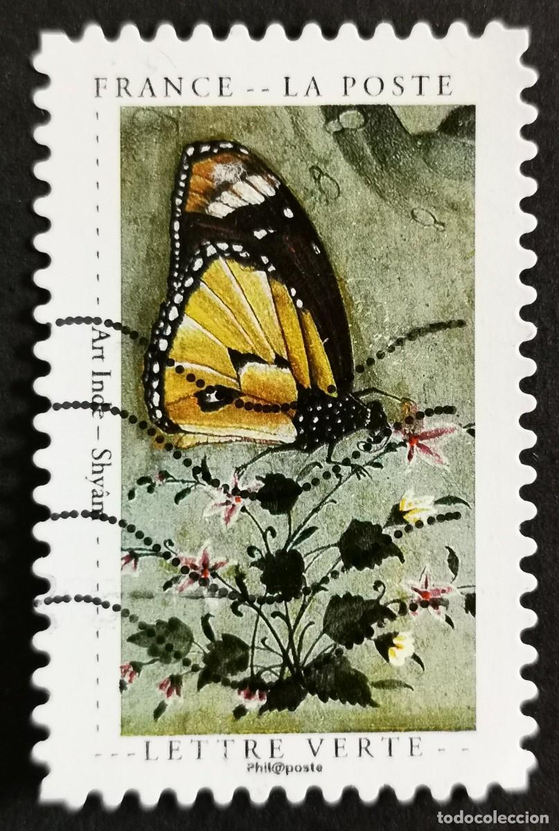 Sellos: Sello Francia 2020, Curiosidades: Pintura india de una mariposa, Sin Valor Facial Michel: FR 7549