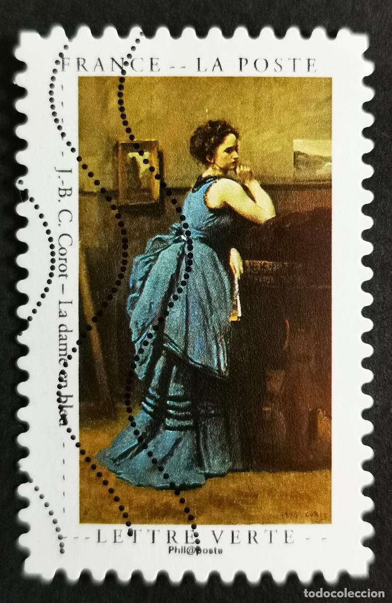 Sellos: Sello Francia 2020, Curiosidades: &rdquo;Mujer de azul&rdquo; de J-BC Corot (1, Sin Valor Facial Michel: FR 7552