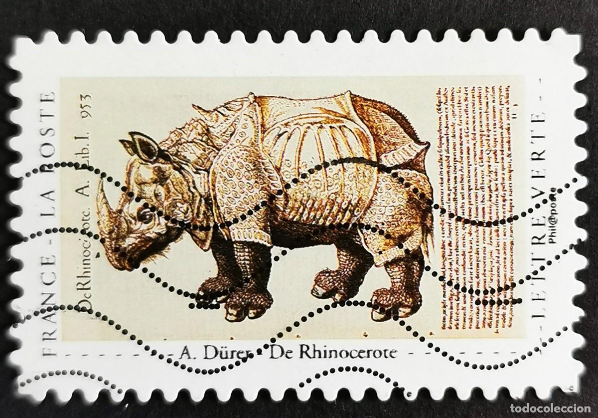 Sellos: Sello Francia 2020, Curiosidades: &rdquo;Rinoceronte&rdquo; de Albrecht D&uuml;rer , Sin Valor Facial Michel: FR 7555