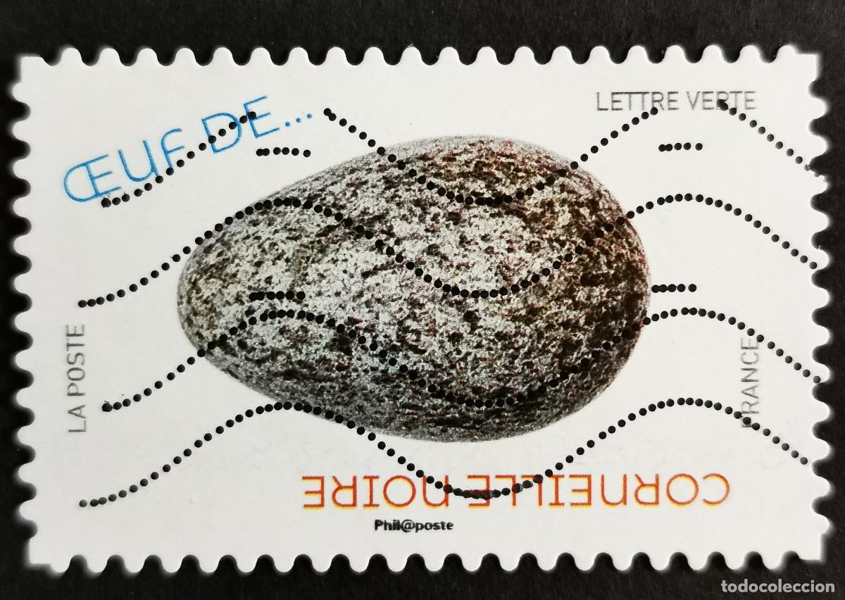 Sellos: Sello Francia 2020, Huevos aves: Huevo de cuervo carro&ntilde;ero (Corvus, Sin Valor Facial Michel: FR 7567