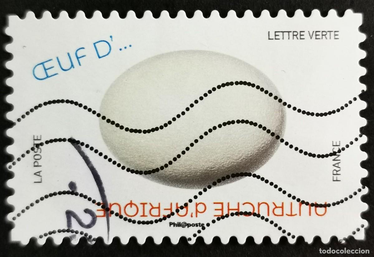 Sellos: Sello Francia 2020, Huevos aves: Huevo de avestruz africana (Strut, Sin Valor Facial Michel: FR 7569