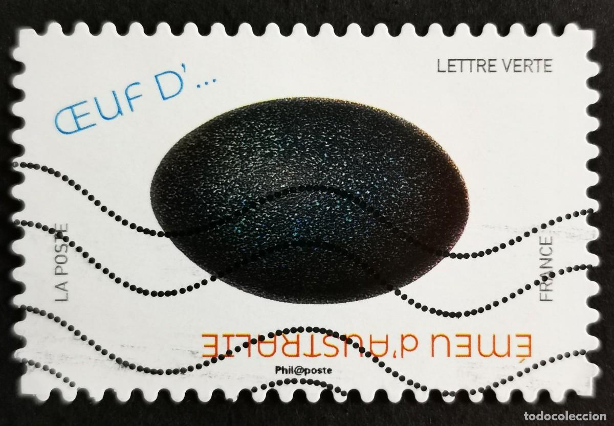 Sellos: Sello Francia 2020, Huevos aves: Huevo de em&uacute; australiano (Dromaiu, Sin Valor Facial Michel: FR 7577