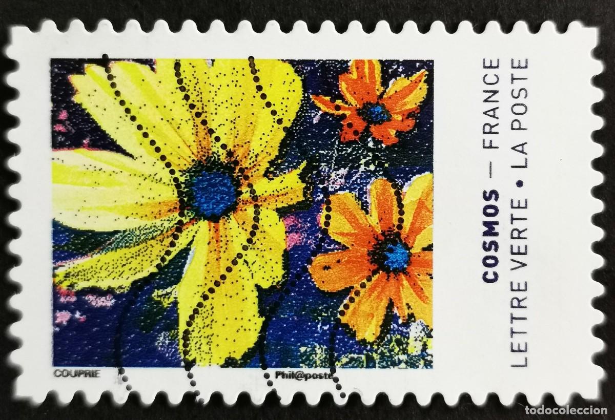 Sellos: Sello Francia 2020, Colores de la flor Cosmos Sin Valor Facial Michel: FR 7589