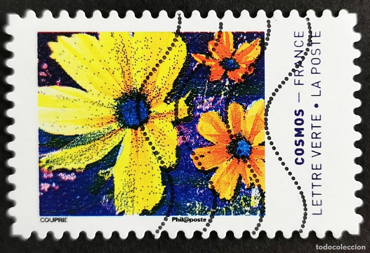 Sellos: Sello Francia 2020, Colores de la flor Cosmos Sin Valor Facial Michel: FR 7589