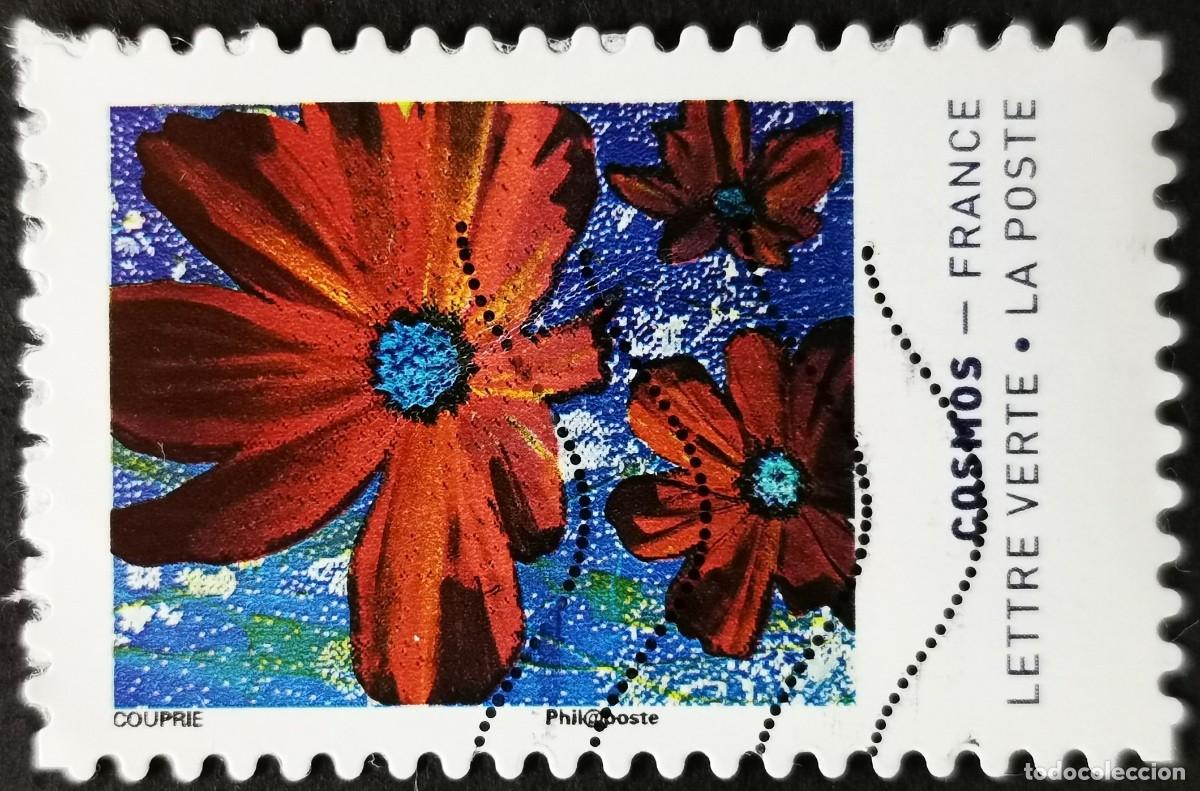 Sellos: Sello Francia 2020, Colores de la flor Cosmos Sin Valor Facial Michel: FR 7590