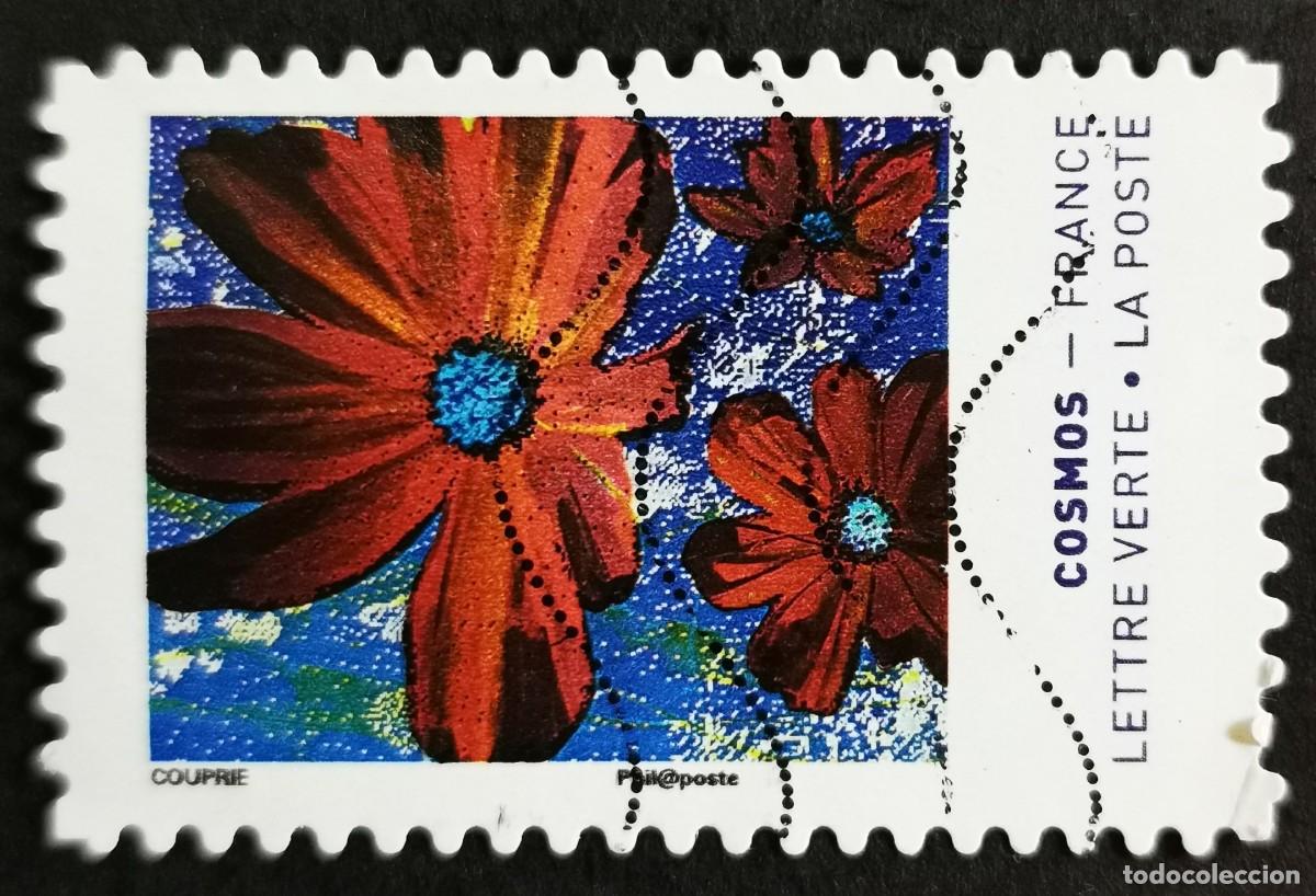 Sellos: Sello Francia 2020, Colores de la flor Cosmos Sin Valor Facial Michel: FR 7590
