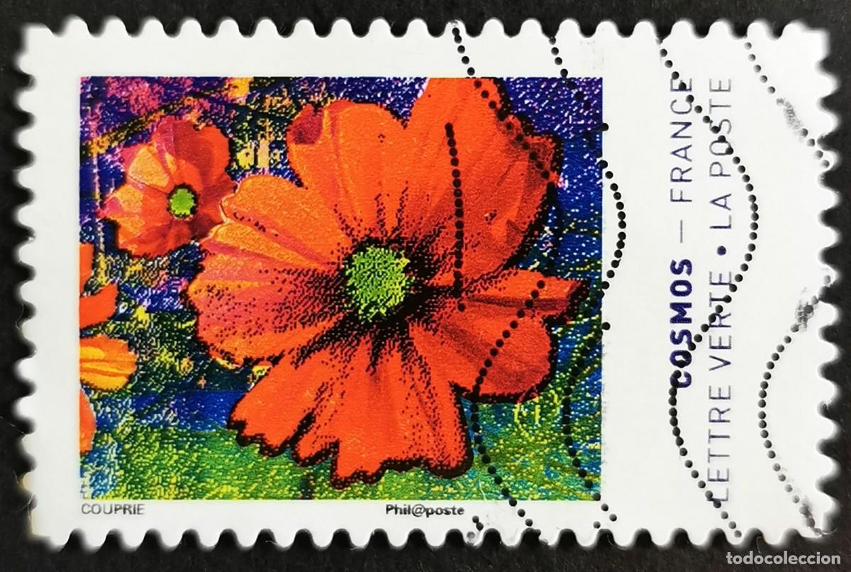 Sellos: Sello Francia 2020, Colores de la flor Cosmos Sin Valor Facial Michel: FR 7591