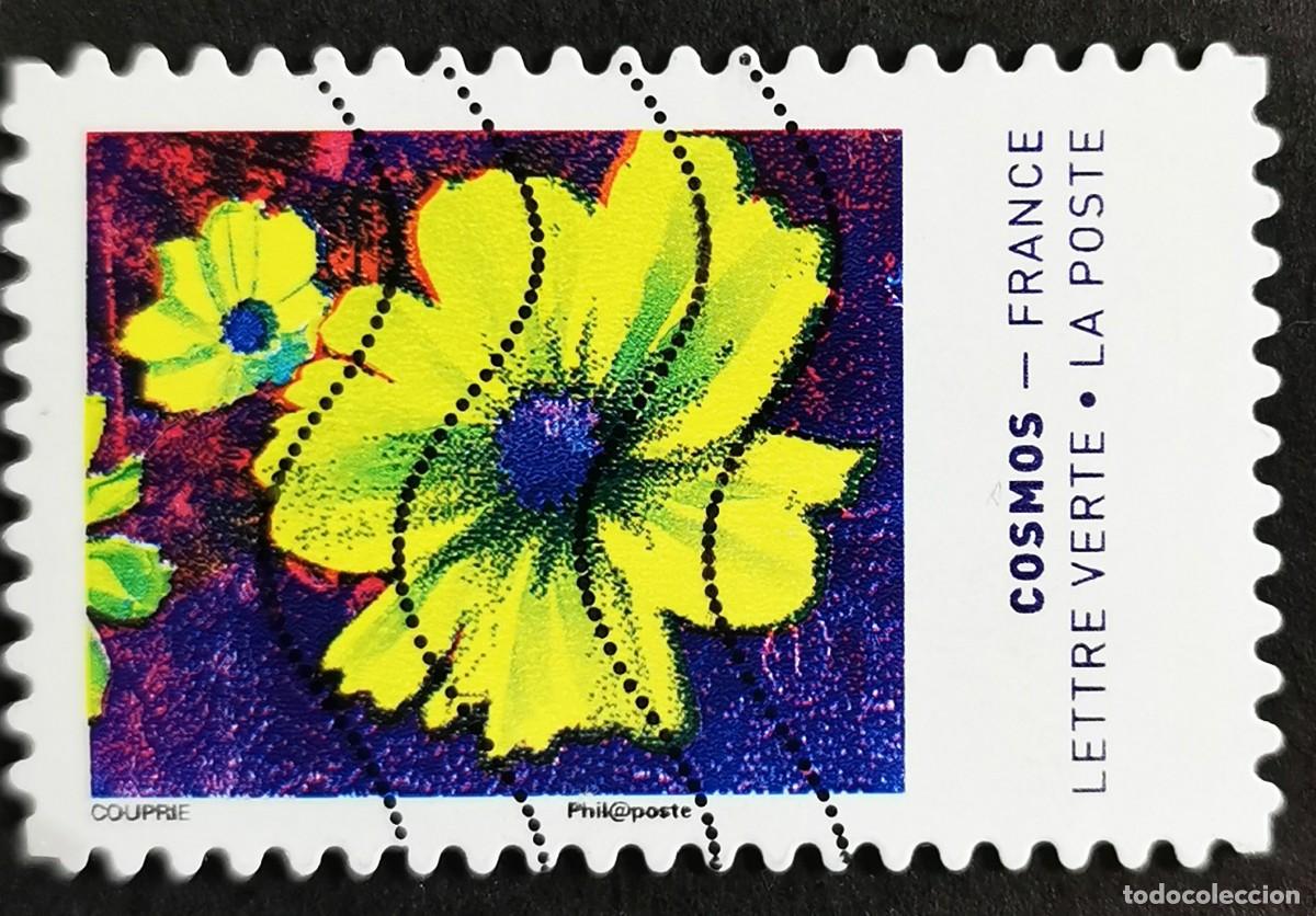 Sellos: Sello Francia 2020, Colores de la flor Cosmos Sin Valor Facial Michel: FR 7594
