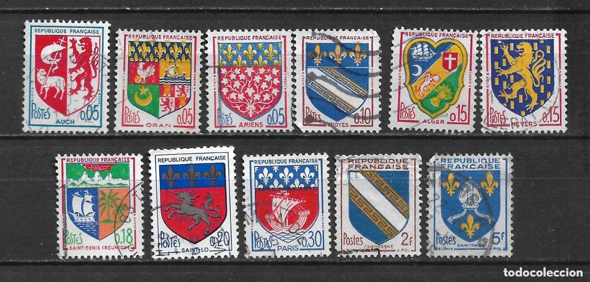 Sellos: francia 11 sellos usado - 9/3
