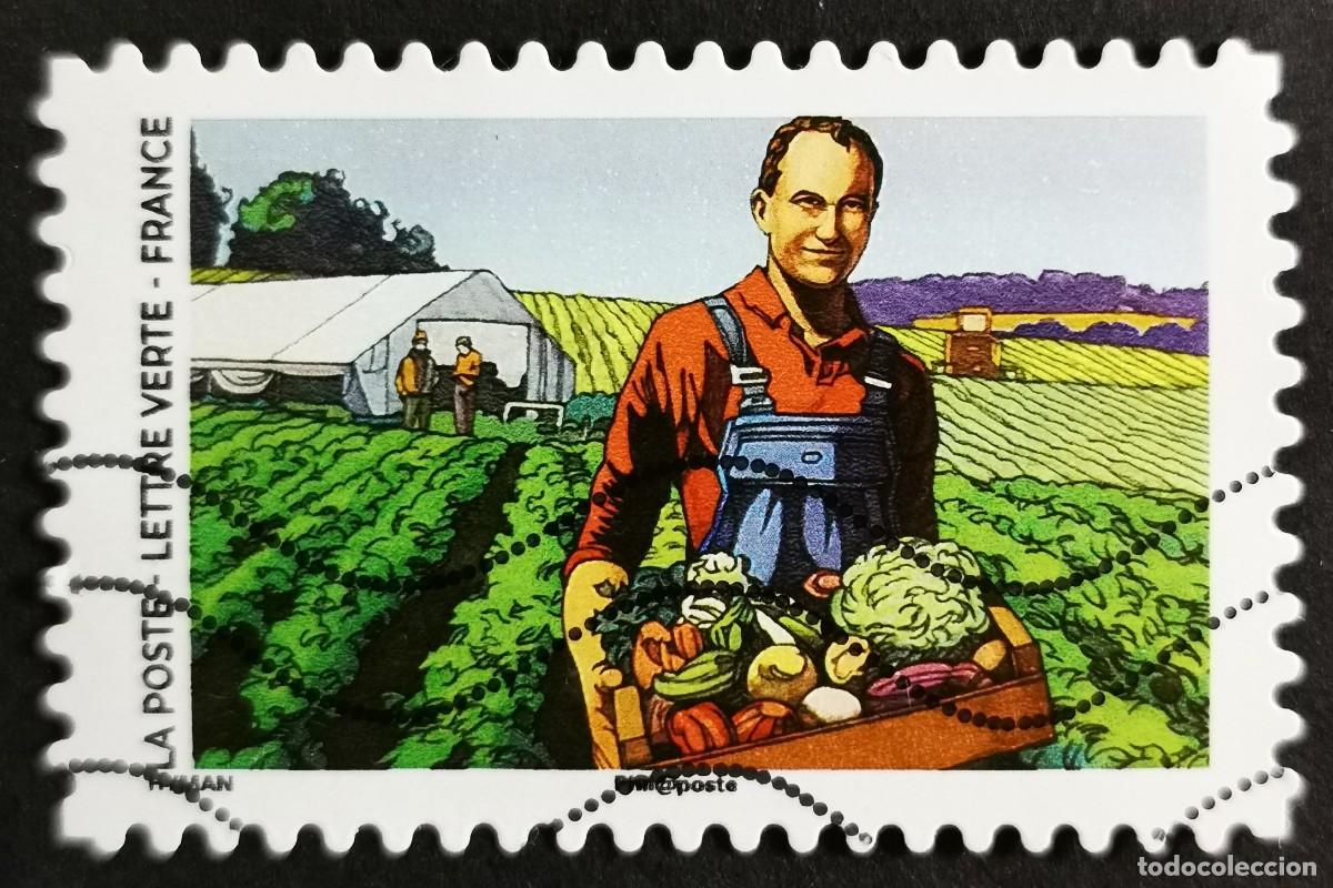 Sellos: Sello Francia 2020, COVID-19: Agricultor de hortalizas, Sin Valor Facial, Michel: FR 7675