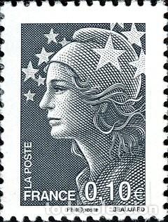 Sellos: Francia 2008 Scott 3455 Sello * Basico Marianne Beaujard y Europa Michel 4455I Yvert 4228 France