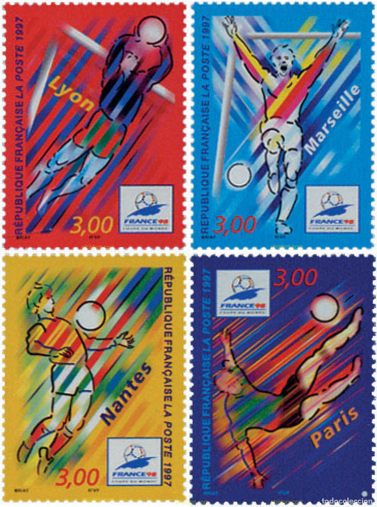 Sellos: 46503 MNH FRANCIA 1997 COPA DEL MUNDO DE FUTBOL. FRANCIA-98