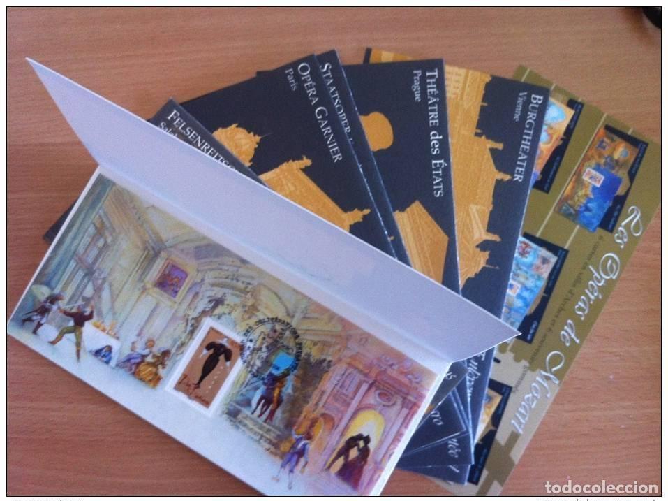 Sellos: Francia 2005 - Se utilizan &oacute;peras de Mozart bloque filat&eacute;lico recuerdo la FDC n.&deg; 7 a 12