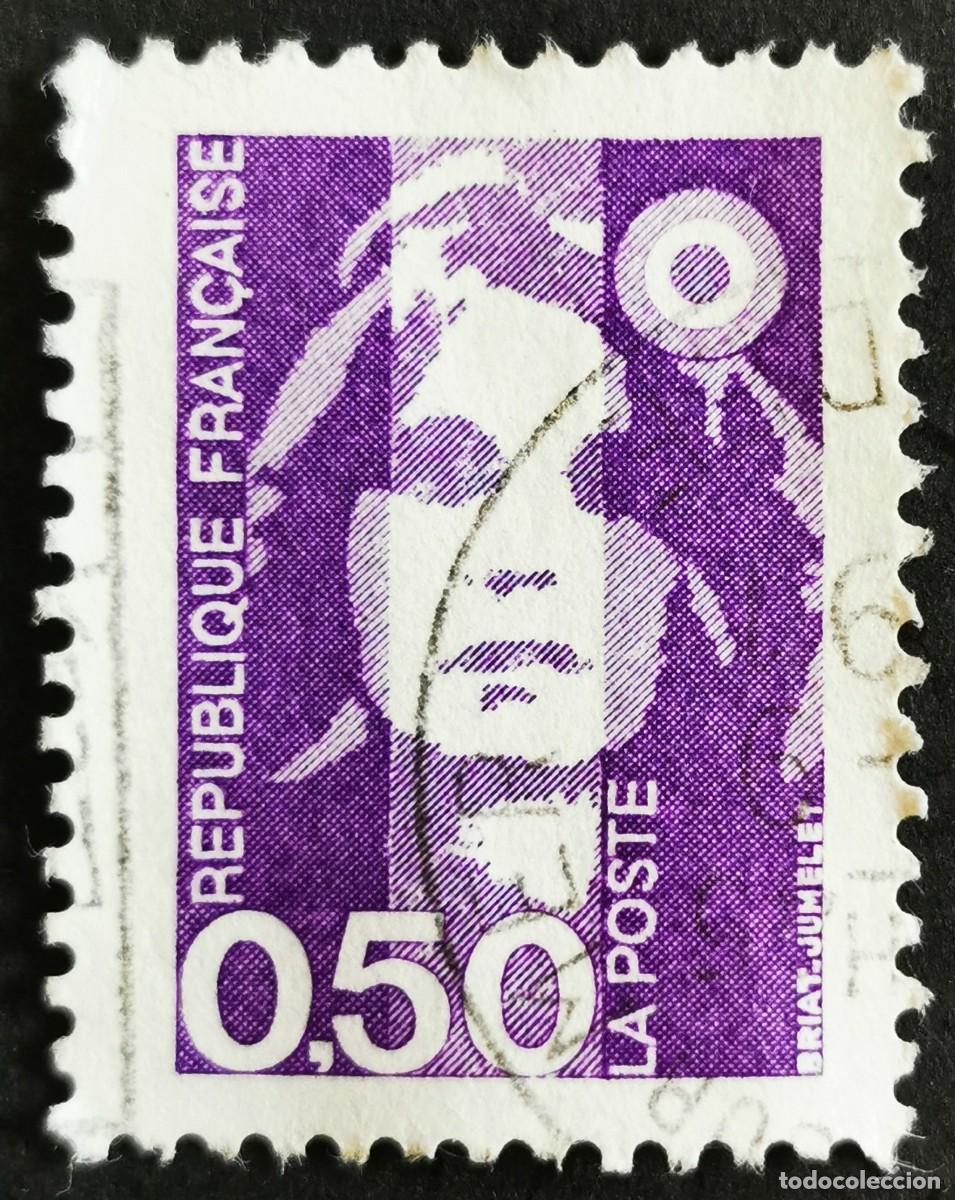 Sellos: Sello Francia 1990, Marianne de Briat, 0,50 F Michel: FR 2766