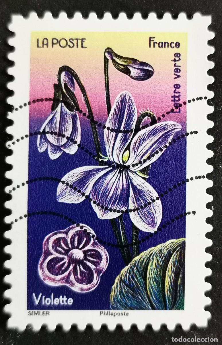 Sellos: Sello Francia 2022, Flor de violeta y caramelo de violeta, Sin Valor Facial Michel: FR 8180