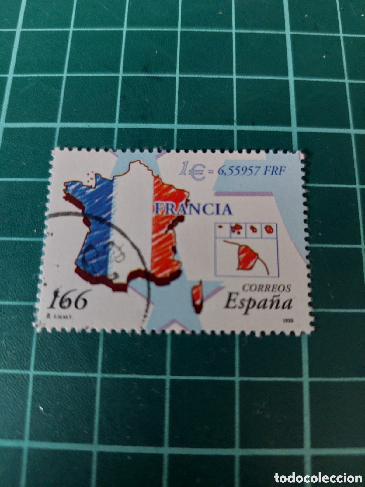 Sellos: 1999 PAISES EURO EDIFIL 3638 USADA LUJO O NUEVA SOLICITA FALTAS ESPA&Ntilde;A BANDERA Y MAPA FRSNCIA