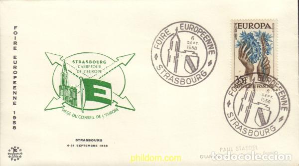 Sellos: 595169 MNH FRANCIA 1957 EUROPA CEPT. FACTOR DE PAZ Y FUENTE DE BIENESTAR