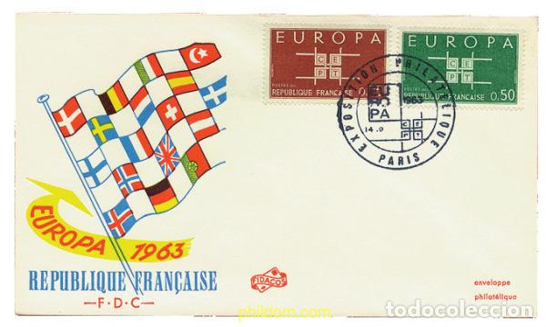 Sellos: 23531 MNH FRANCIA 1963 EUROPA CEPT. SIGLAS CEPT
