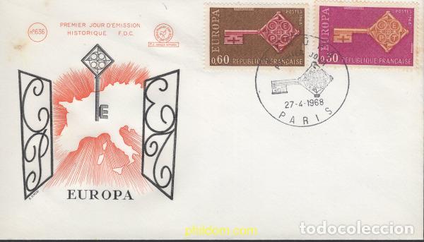 Sellos: 643508 MNH FRANCIA 1968 EUROPA CEPT 1968 - LLAVE DORADA