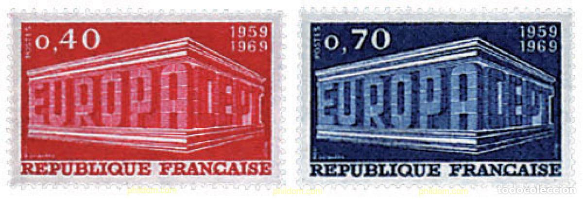 Sellos: 343762 HINGED FRANCIA 1969 EUROPA CEPT. 10 ANIVERSARIO DE LA CEPT
