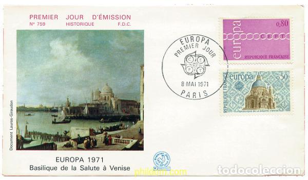 Sellos: 23640 MNH FRANCIA 1971 EUROPA CEPT. FRATERNIDAD Y COOPERACION