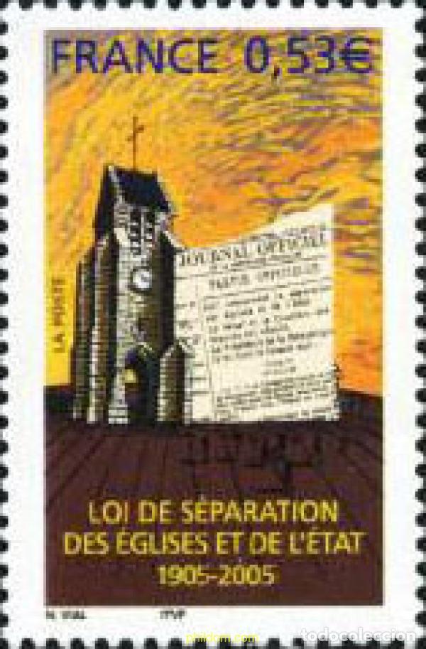 Sellos: 188506 MNH FRANCIA 2005 100 ANIVERSARIO DE LA SEPARACION DE LA IGLESIA Y DEL ESTADO