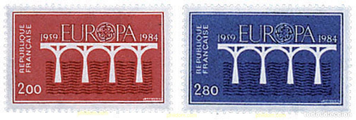 Sellos: 77240 MNH FRANCIA 1984 EUROPA CEPT. 25 ANIVERSARIO DE LA CEPT