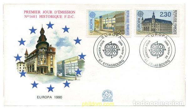 Sellos: 24223 MNH FRANCIA 1990 EUROPA CEPT. OFICINAS POSTALES