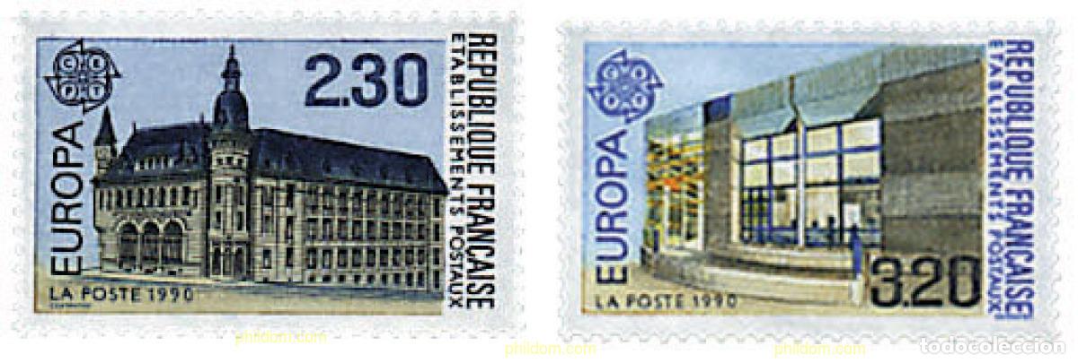 Sellos: 62768 MNH FRANCIA 1990 EUROPA CEPT. OFICINAS POSTALES