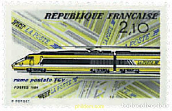Sellos: 59729 MNH FRANCIA 1984 INAUGURACION DEL TGV POSTAL