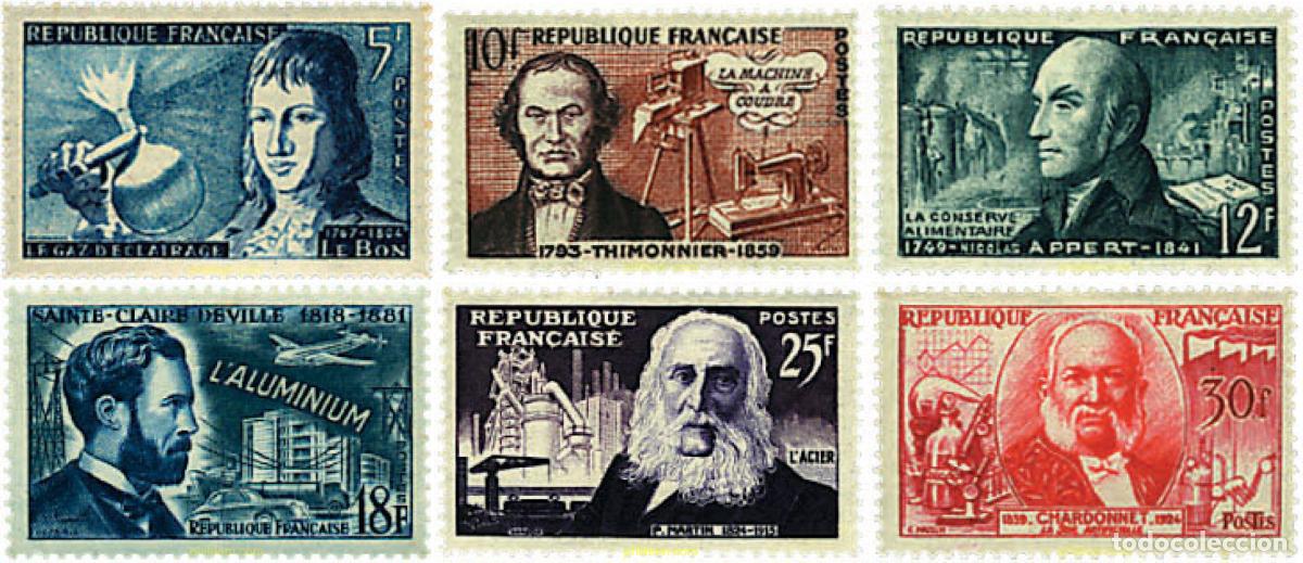 Sellos: 59713 MNH FRANCIA 1955 CELEBRES INVENTORES