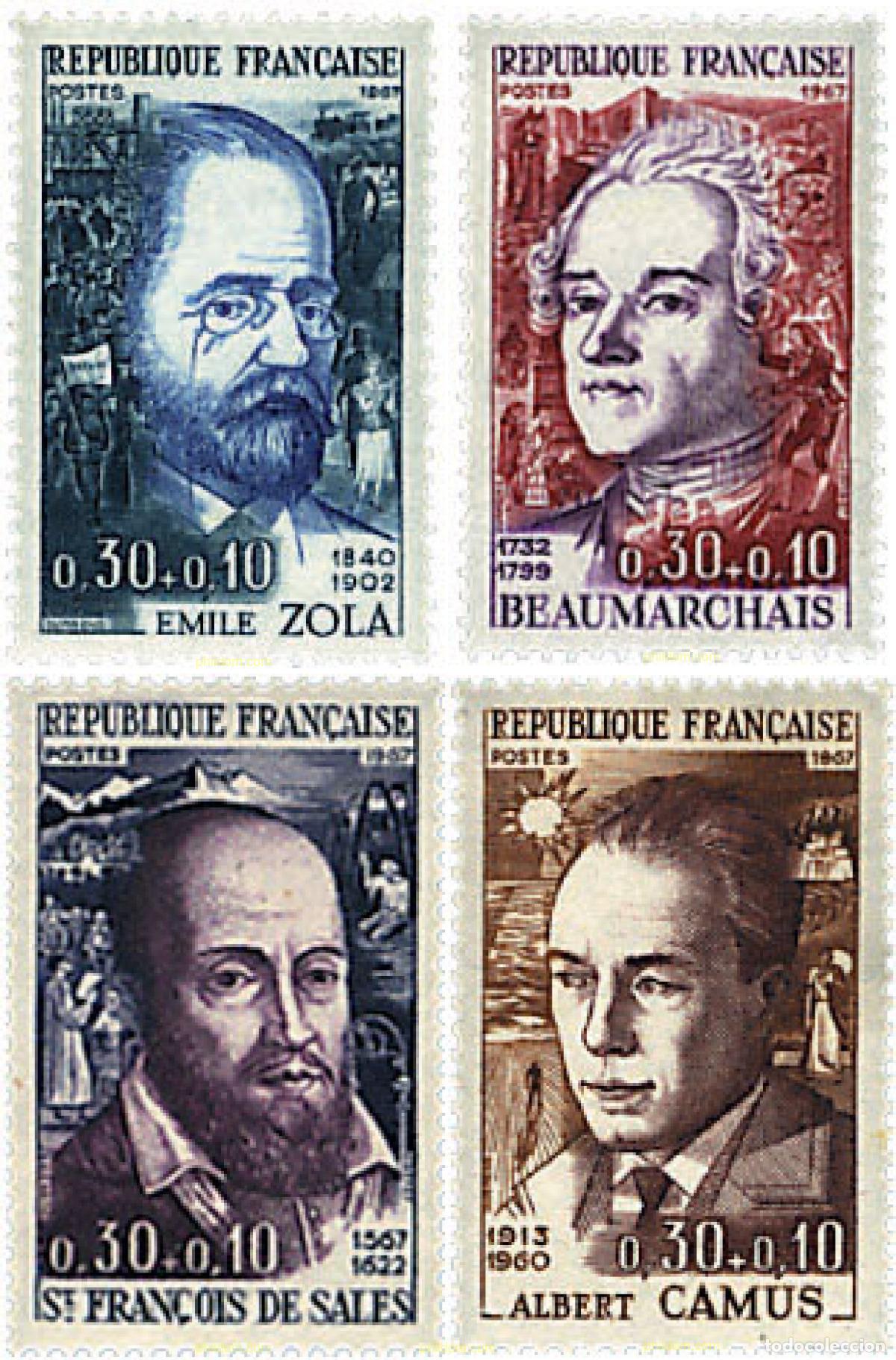 Sellos: 59721 MNH FRANCIA 1967 PERSONAJES CELEBRES