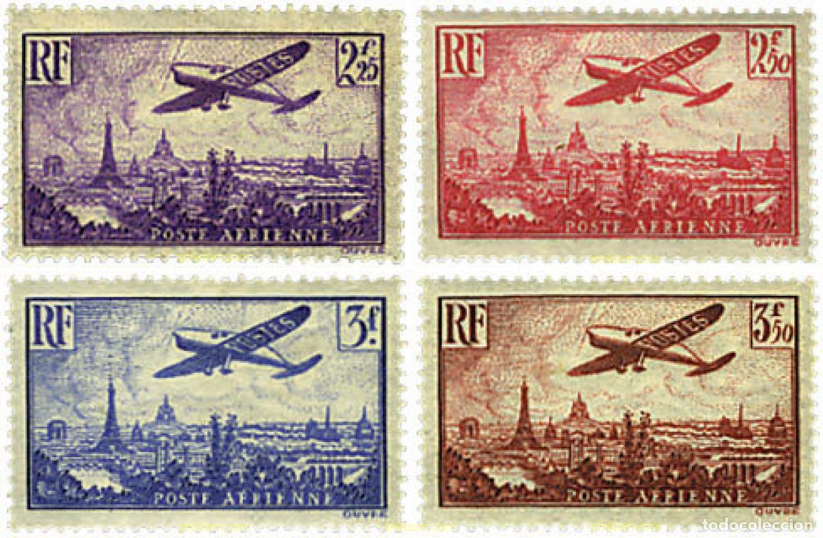 Sellos: 622316 HINGED FRANCIA 1936 AVION SOBREVOLANDO PARIS